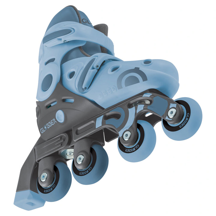 Globber Learning 2-in-1 Inline Adjustable Skates (Blueberry, S/M)