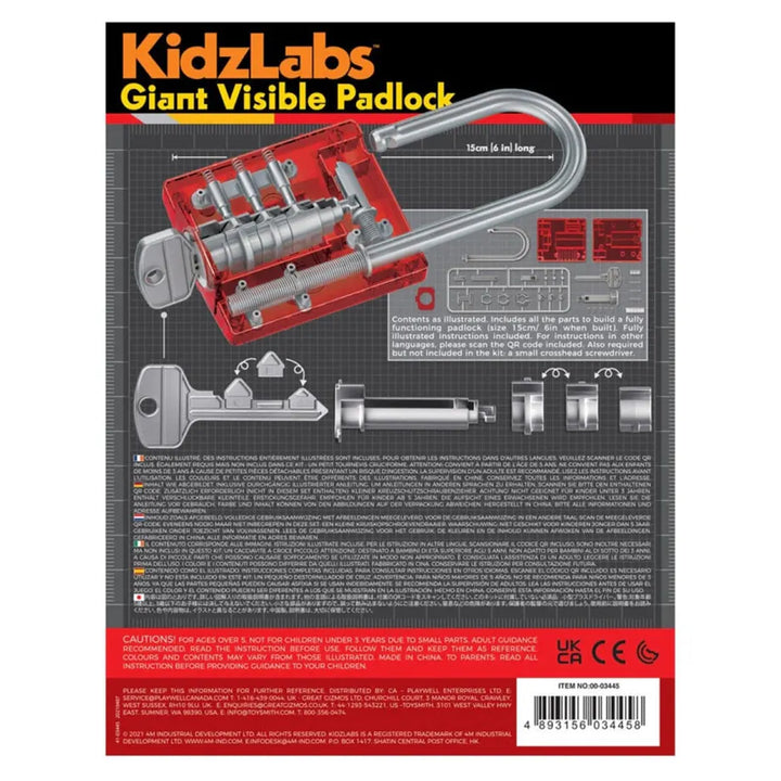 4M Kidz Labs Giant Visible Padlock Playset