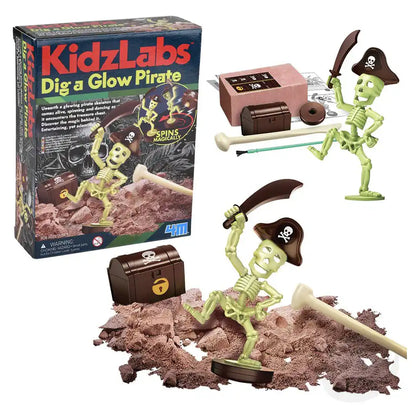 4M KidzLabs Dig A Glow Pirate Learning Kit