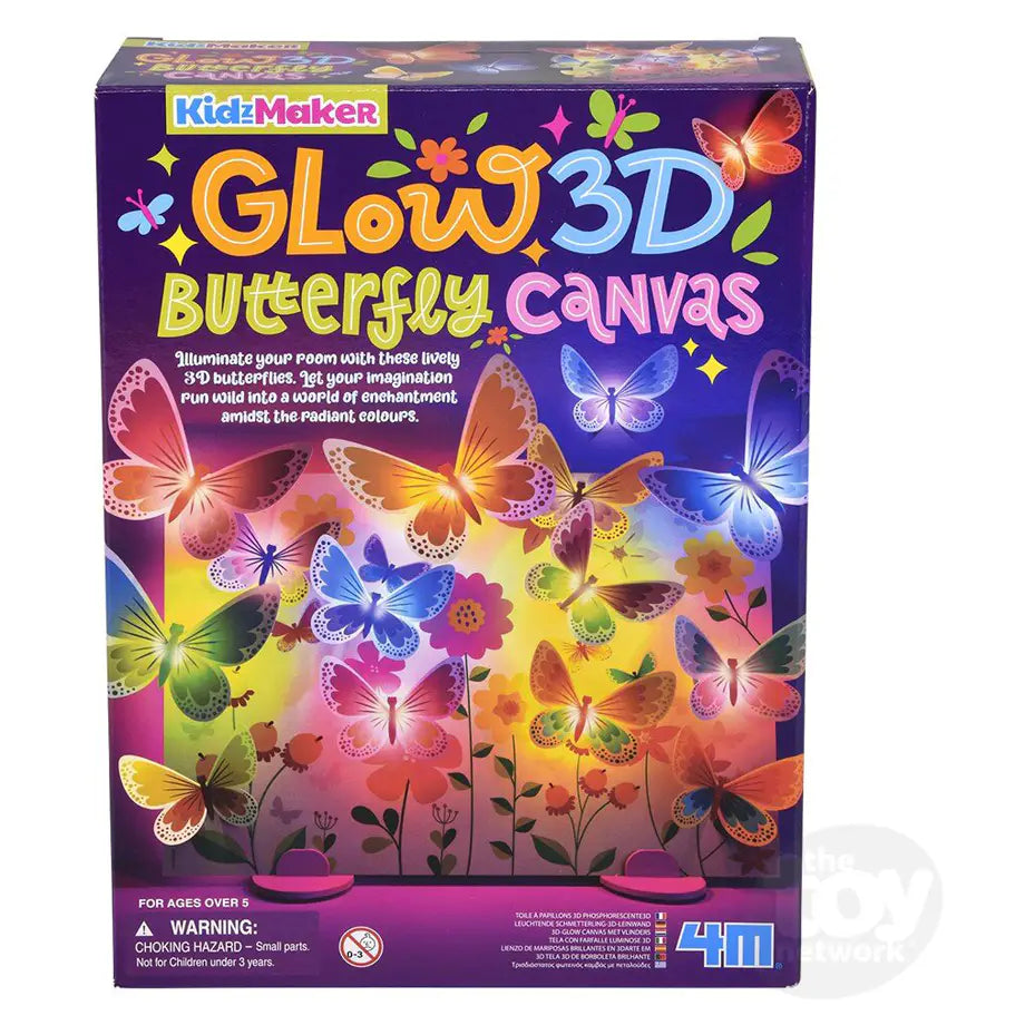 4M KidzMaker Glow 3D Butterfly Canvas Art & Craft Kit
