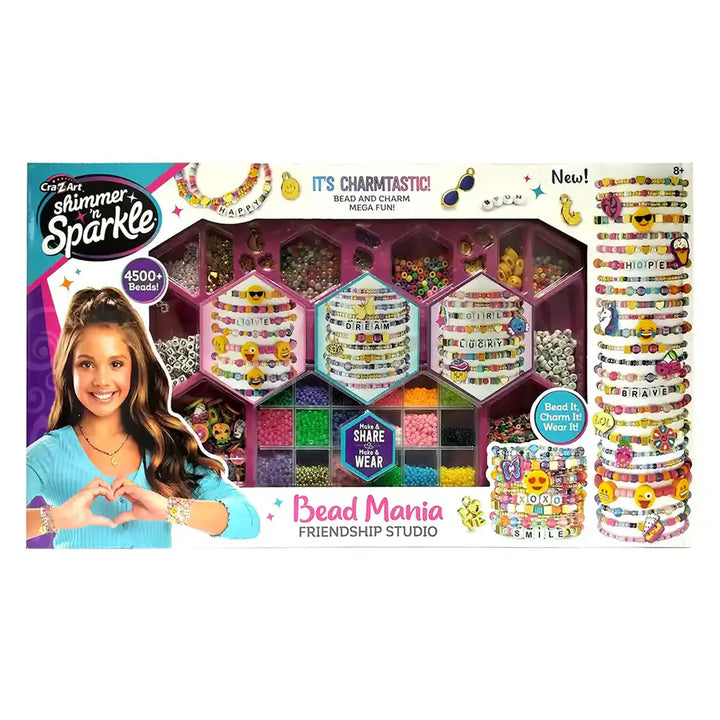 CraZ Art Shimmer n Sparkle Bead Mania Friendship Studio Kit
