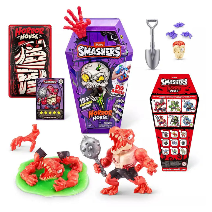 ZURU Smashers Medium Horror House Dig And Build A Monster Playset (Assorted, 16 Pieces)