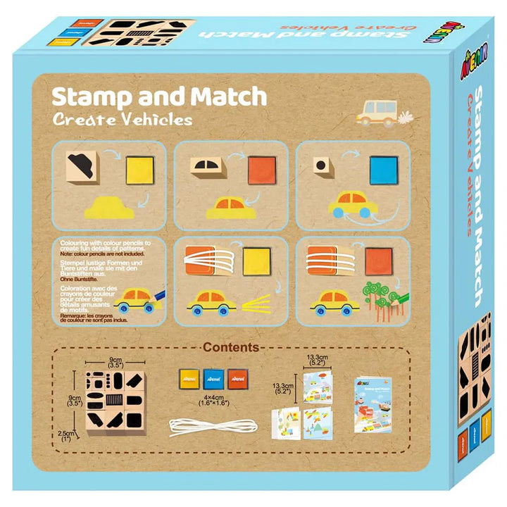 Avenir Stamp and Match Create Vehicles Art Kit