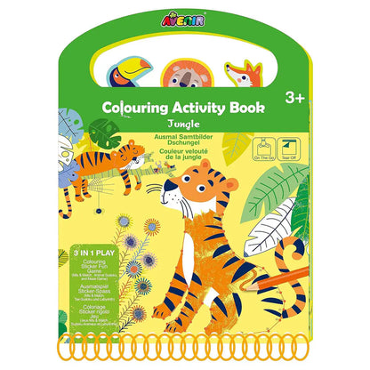 Avenir 3-in-1 Play Jungle Colouring Activity Book (Hardcover)