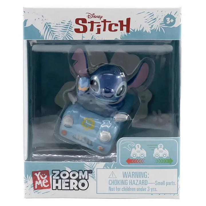 Disney Lilo & Stitch Figure with Zoom Hero Pull-Back Vehicle (Assorted)