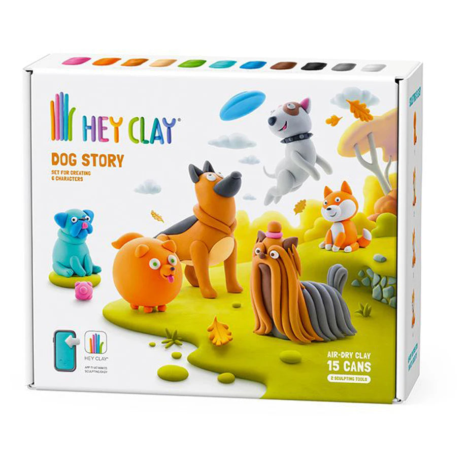 Hey Clay Dog Story Air-Dry Clay Sculpting Playset
