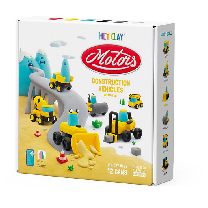 Hey Clay Construction Vehicles Motors Set