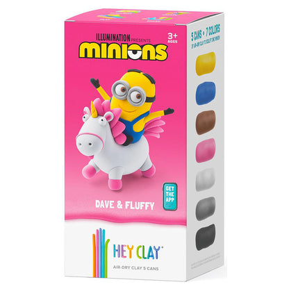Hey Clay Minions Dave N Fluffy Clay Set
