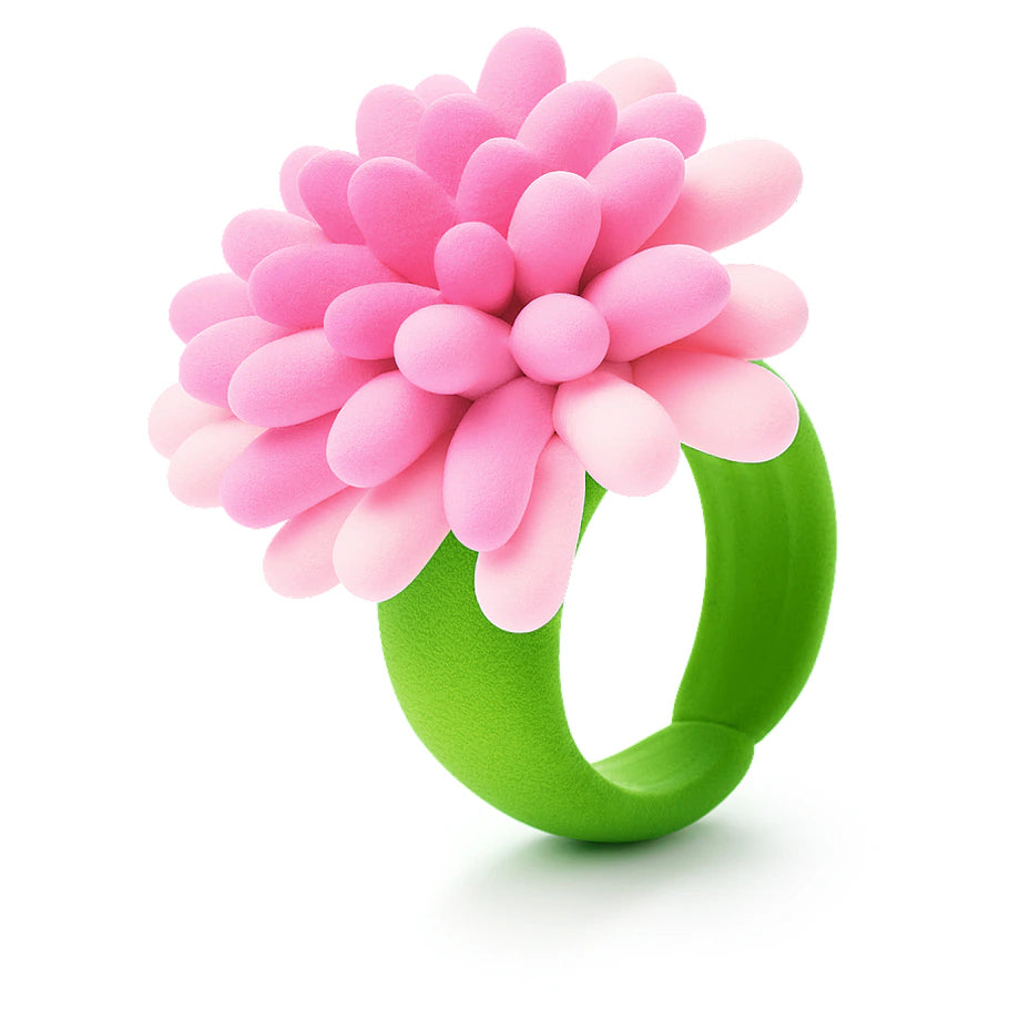 Hey Clay Bijou Flower Rings Set