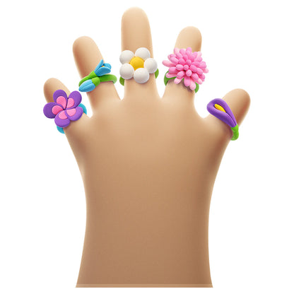Hey Clay Bijou Flower Rings Set