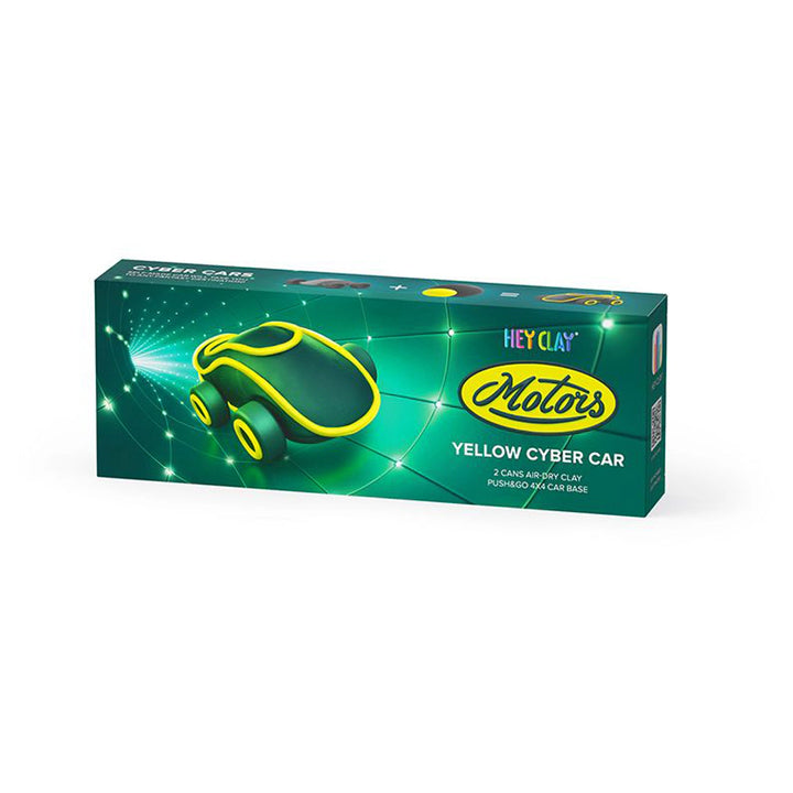 Hey Clay Motors Blue Yellow Cyber Car