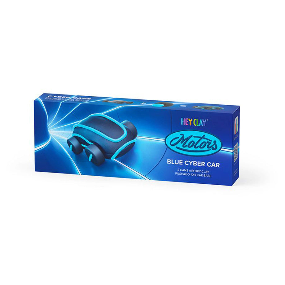 Hey Clay Motors Blue Cyber Car