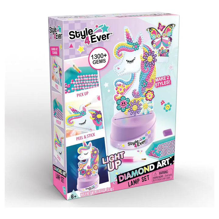 Canal Toys Style 4Ever Light Up Diamond Art Painting Kit (Butterfly and Unicorn)