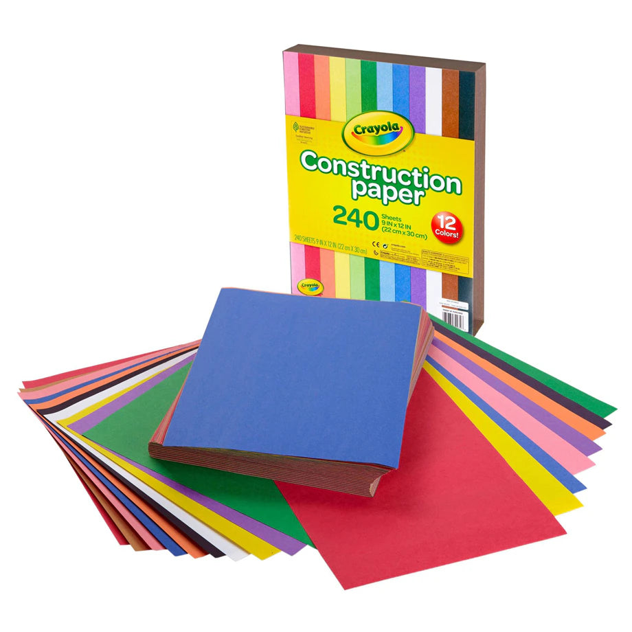 Crayola Construction Paper 240 Sheets (12 Colors)