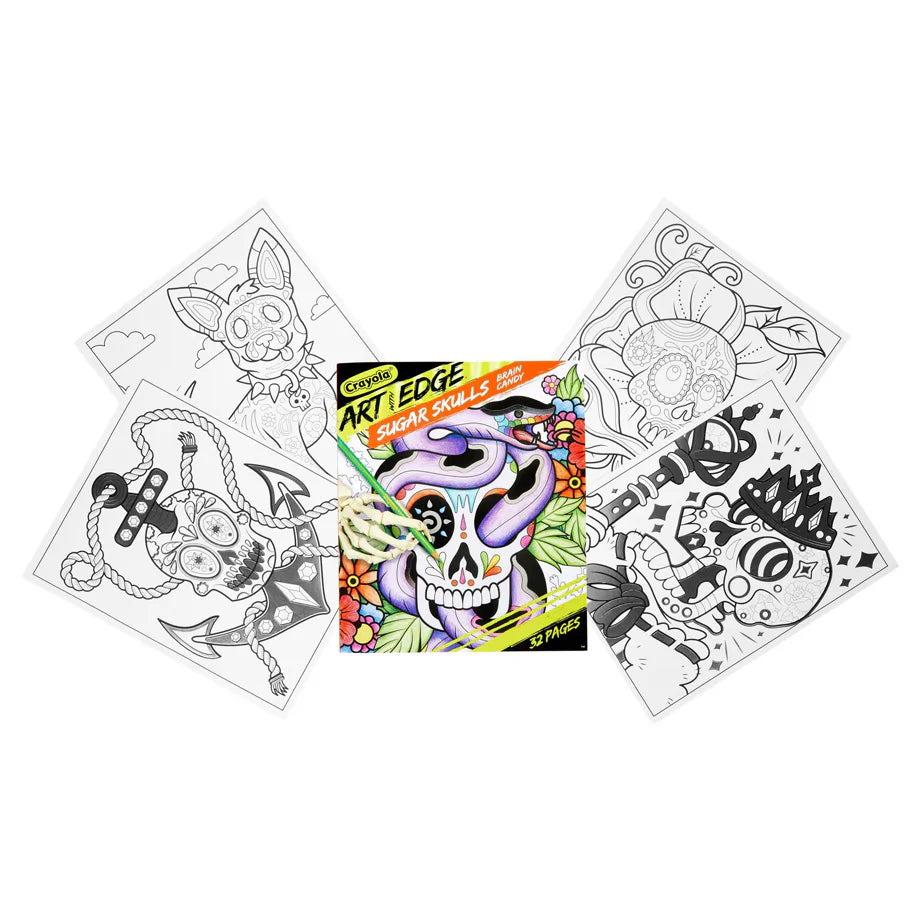 Crayola Art with Edge Sugar Skulls Coloring Book - Brain Candy (Paperback)