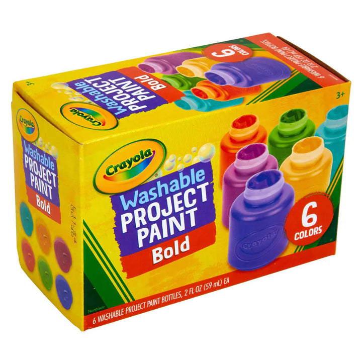 Crayola Washable Project Paint Set - Bold Colors (Pack of 6)