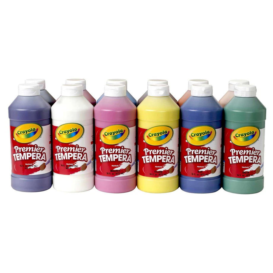 Crayola Premier Tempera Paint (Set of 12)