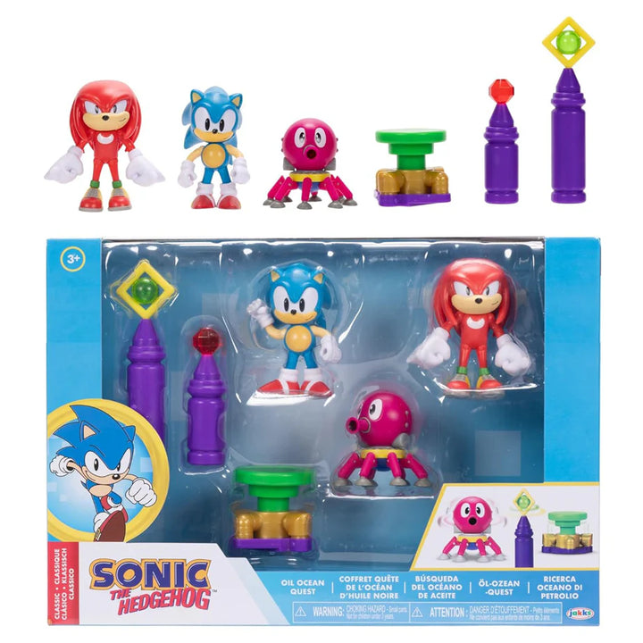 Sonic The Hedgehog Oil Ocean Quest Playset (Set of 6, 6.35 cm)