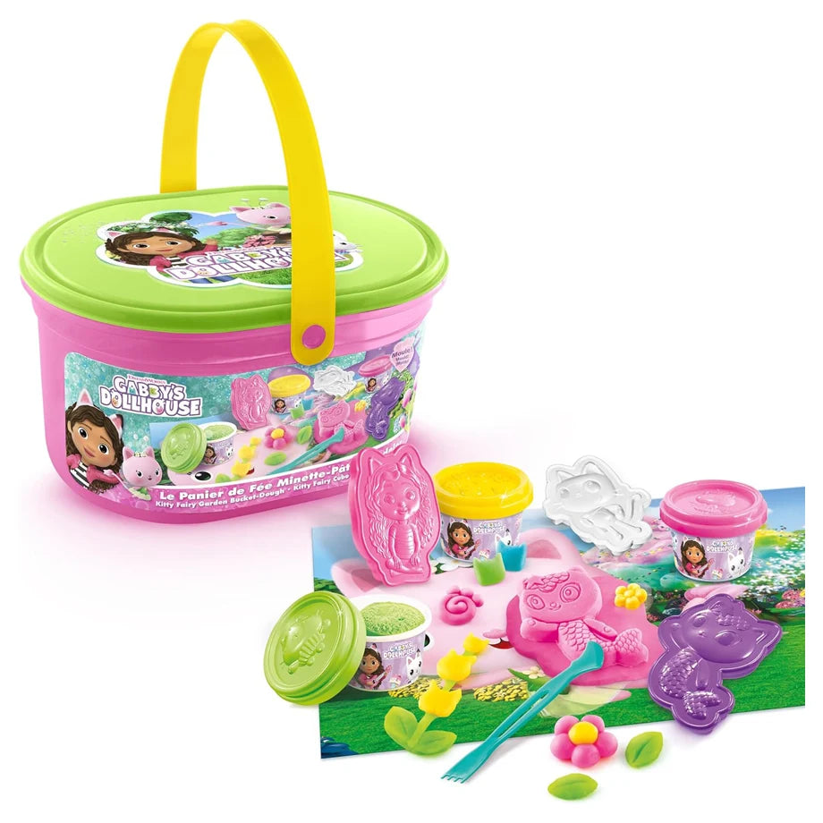 Gabby's Dollhouse Kitty Fairy Garden Bucket Playset - Dough