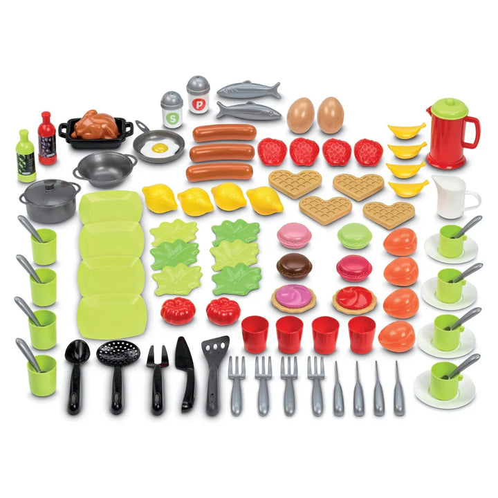 Ecoiffier 100% Chef Food and Dinnerware Playset (100 Pieces)