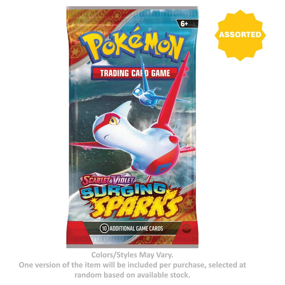 Pokemon Trading Card Game Scarlet & Violet Surging Sparks Booster Pack (10 Cards, Assorted)