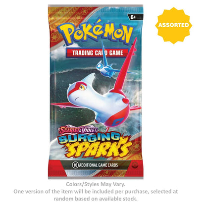 Pokemon Trading Card Game Scarlet & Violet Surging Sparks Booster Pack (10 Cards, Assorted)