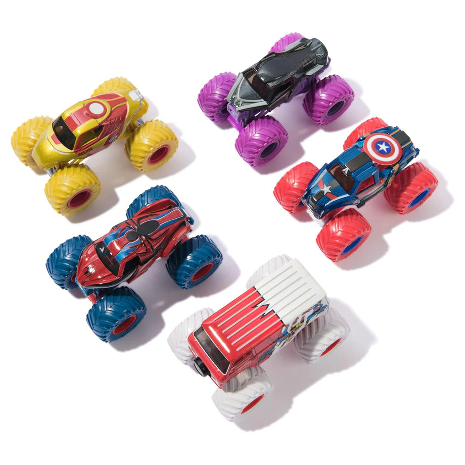 Monster Jam Marvel Heroes Die-Cast Vehicles (1:64, Pack of 5)