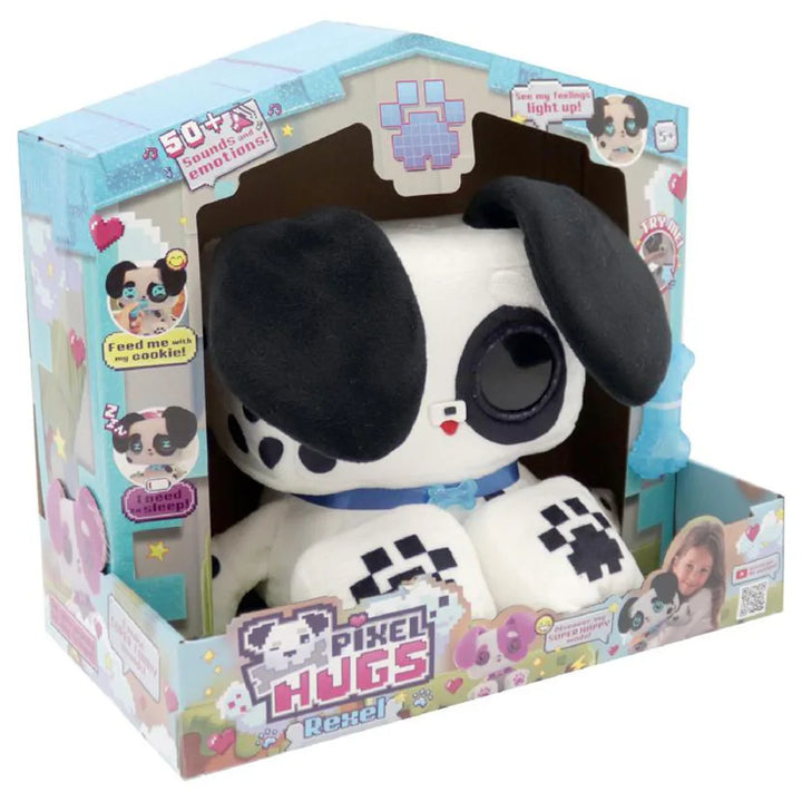 Pixel Hugs Electronic Plush Toy Black & White (16.5 cm)