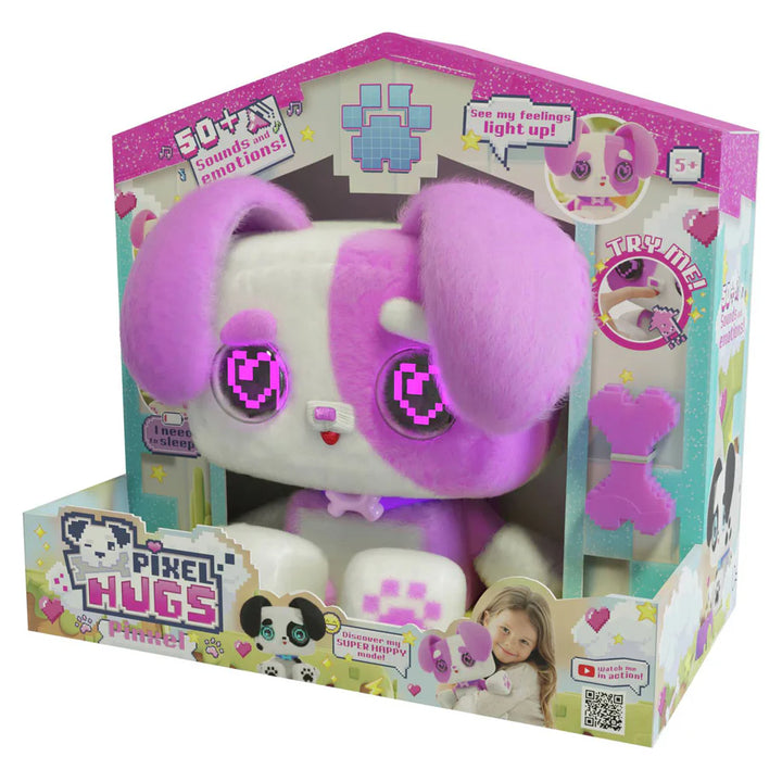 Pixel Hugs Pinxel Plush Toy (White/Pink, 15.5 cm)