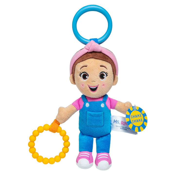 Ms. Rachel Sensory Take-Along Swing & Stroller Teething Rattle Toy (17.78 cm)