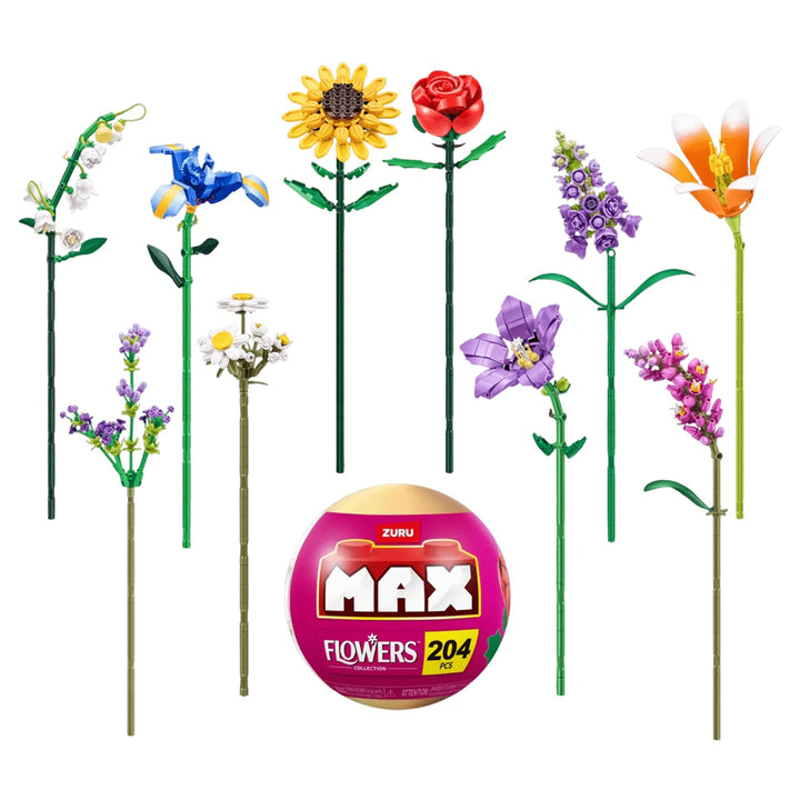 ZURU MAX Flower Collection Series 1 Long Flowers Building Bricks 11.5 cm (Assorted)