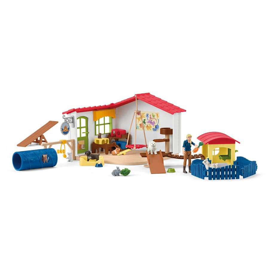 Schleich Farm World Pet Hotel Playset (54 Pieces)