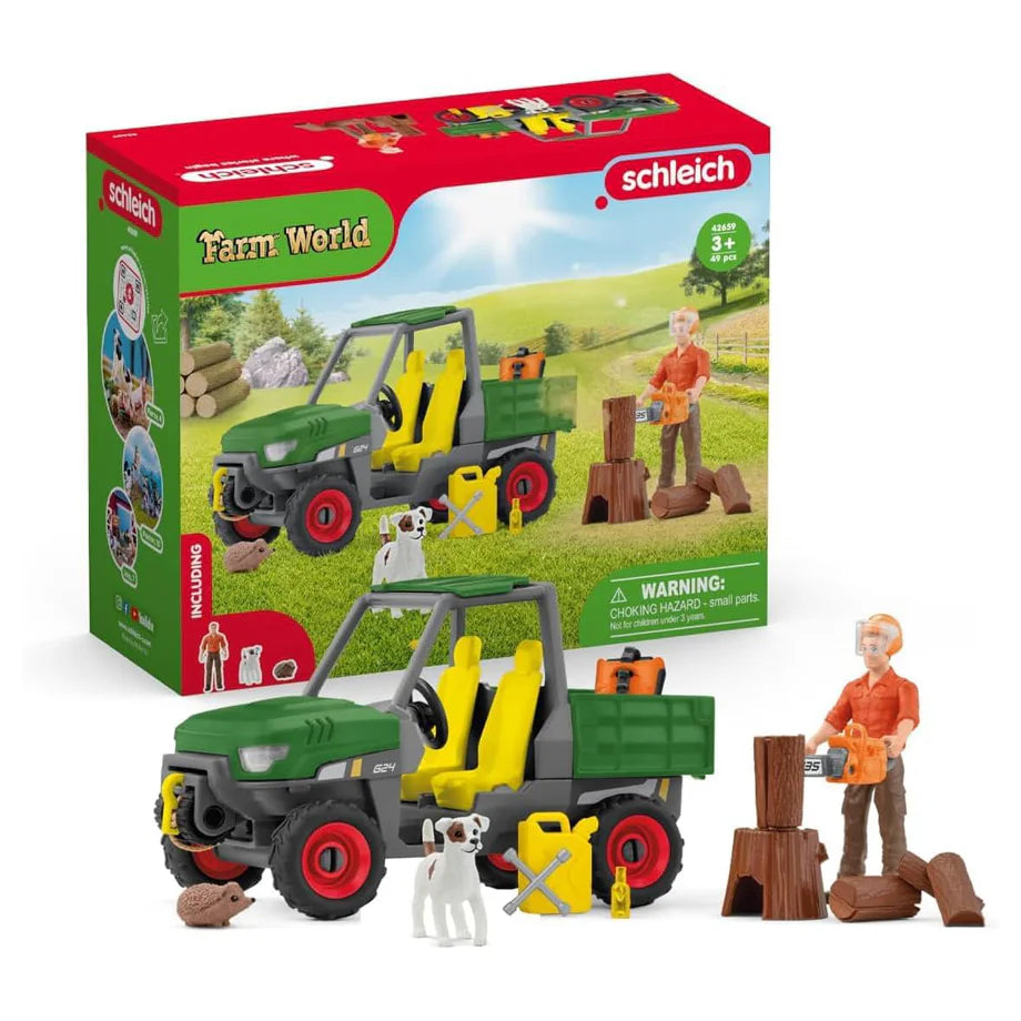 Schleich Farm World Working in The Forest Playset (49 Pieces)