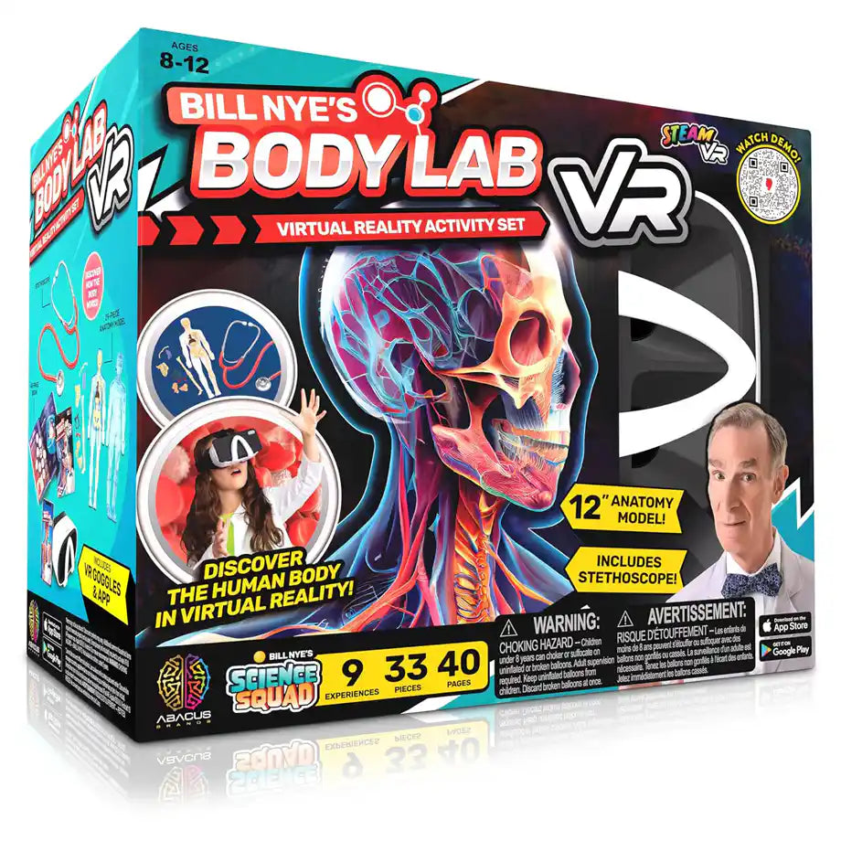 Abacus Bill Nye's Science Squad Bill Nye's Body Lab Virtual Reality Activity Set (33 Pieces)