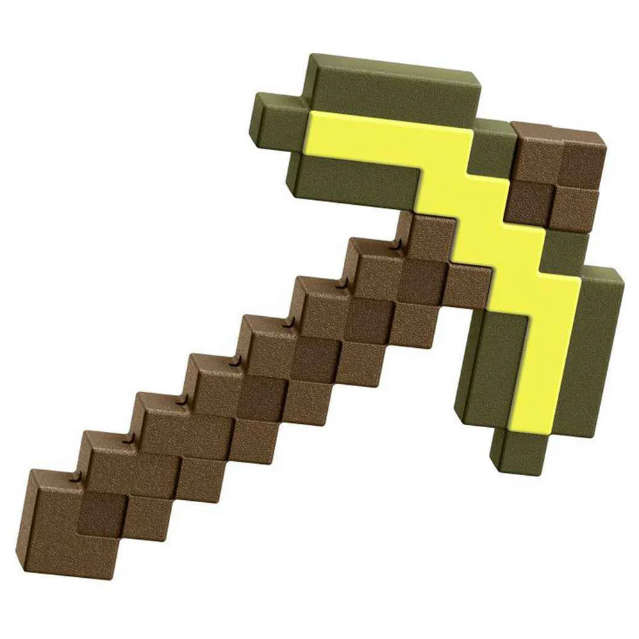 Minecraft Gold Pickaxe 40 cm (Gold/Brown)