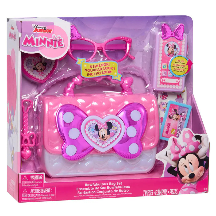 Disney Junior Minnie Mouse Bowfabulous Bag Set 7-Pieces ( Pink)
