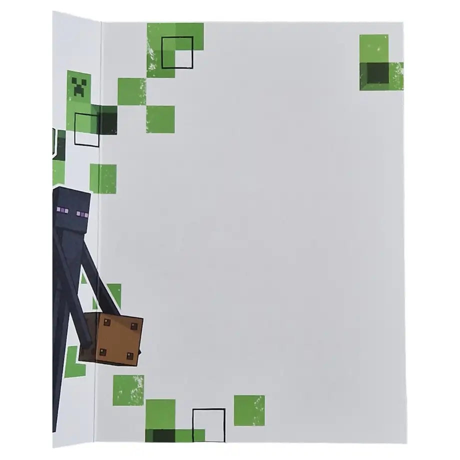 UK Greetings Official Minecraft Adventure is an Attitude Birthday Card