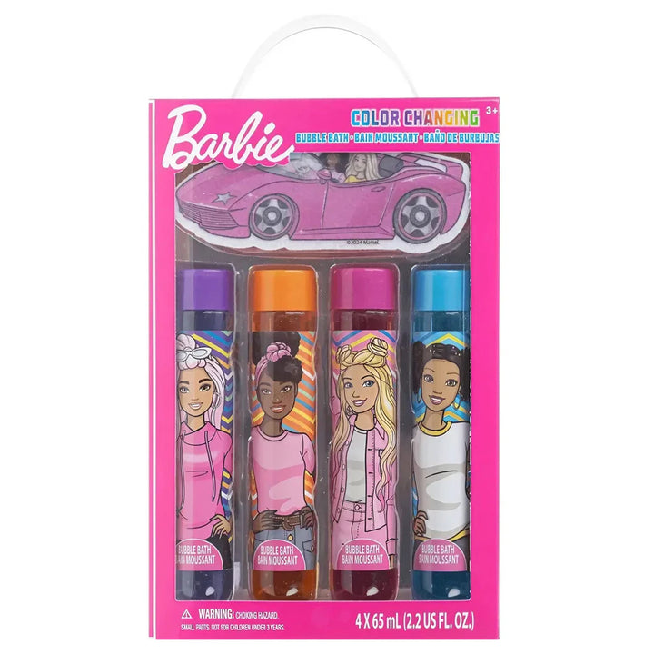Townley Girl Barbie Color Changing Bubble Bath Set 65ml each,(Pack of 4)
