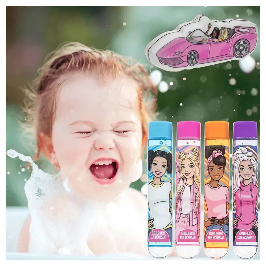 Townley Girl Barbie Color Changing Bubble Bath Set 65ml each,(Pack of 4)