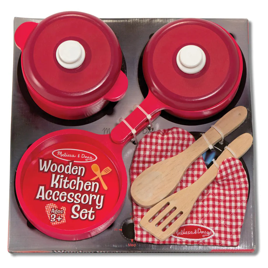 Melissa & Doug Wooden Kitchen Accessory Play Set (8 Pieces)