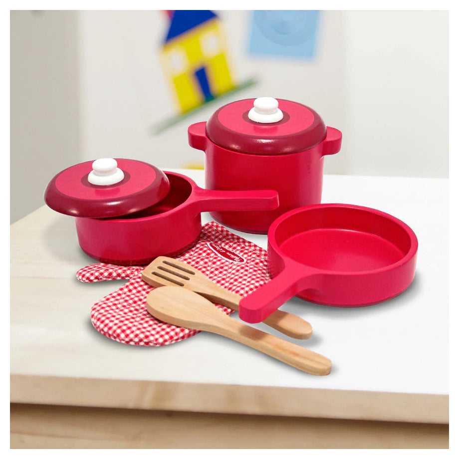 Melissa & Doug Wooden Kitchen Accessory Play Set (8 Pieces)