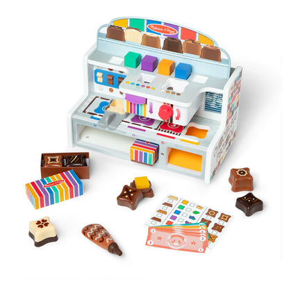 Melissa & Doug Wooden Chocolate Factory Play Set (42 Pieces)