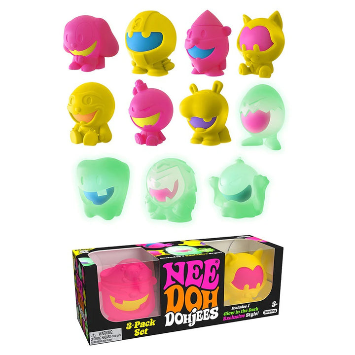 Schylling NeeDoh Dohjees Series 2 Mystery Pack Set Pack of 3 (Assorted)