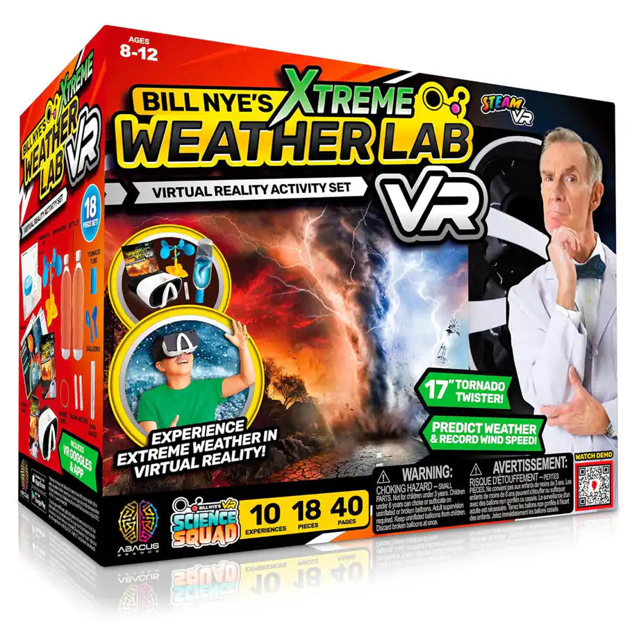 Abacus Bill Nye's Science Squad Bill Nye's Xtreme Weather Lab Virtual Reality Activity Kit (18 Pieces)