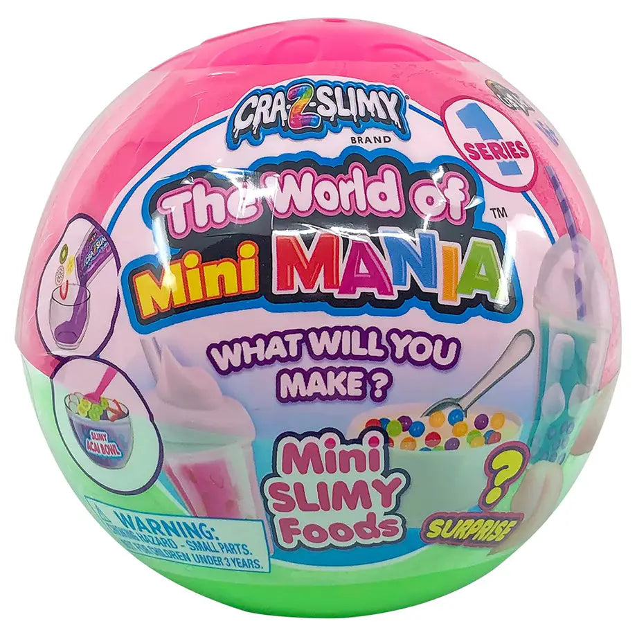 Cra-Z-Slimy The World of Mini Mania Series 1 Mini Slimy Foods Capsule (Assorted)