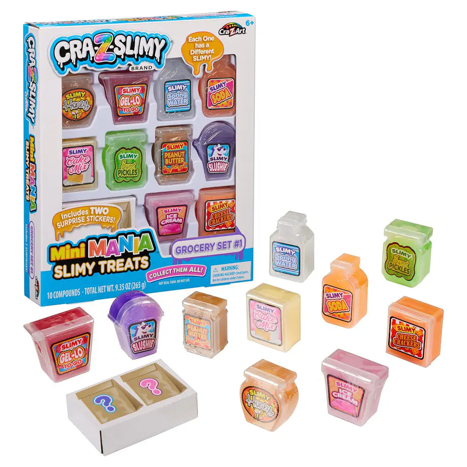Cra-Z-Slimy Grocery Set #1 Mini Mania Slimy Treats (Pack of 10)