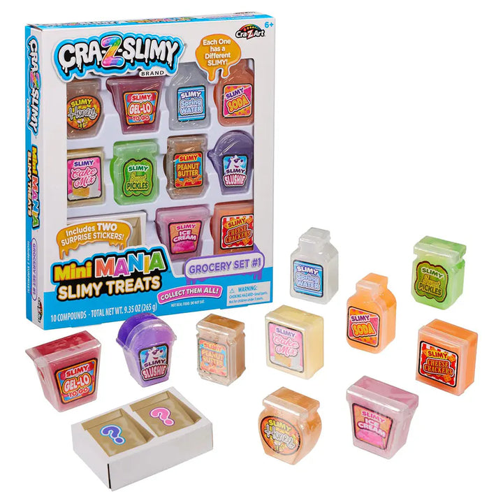 Cra-Z-Slimy Grocery Set #1 Mini Mania Slimy Treats (Pack of 10)