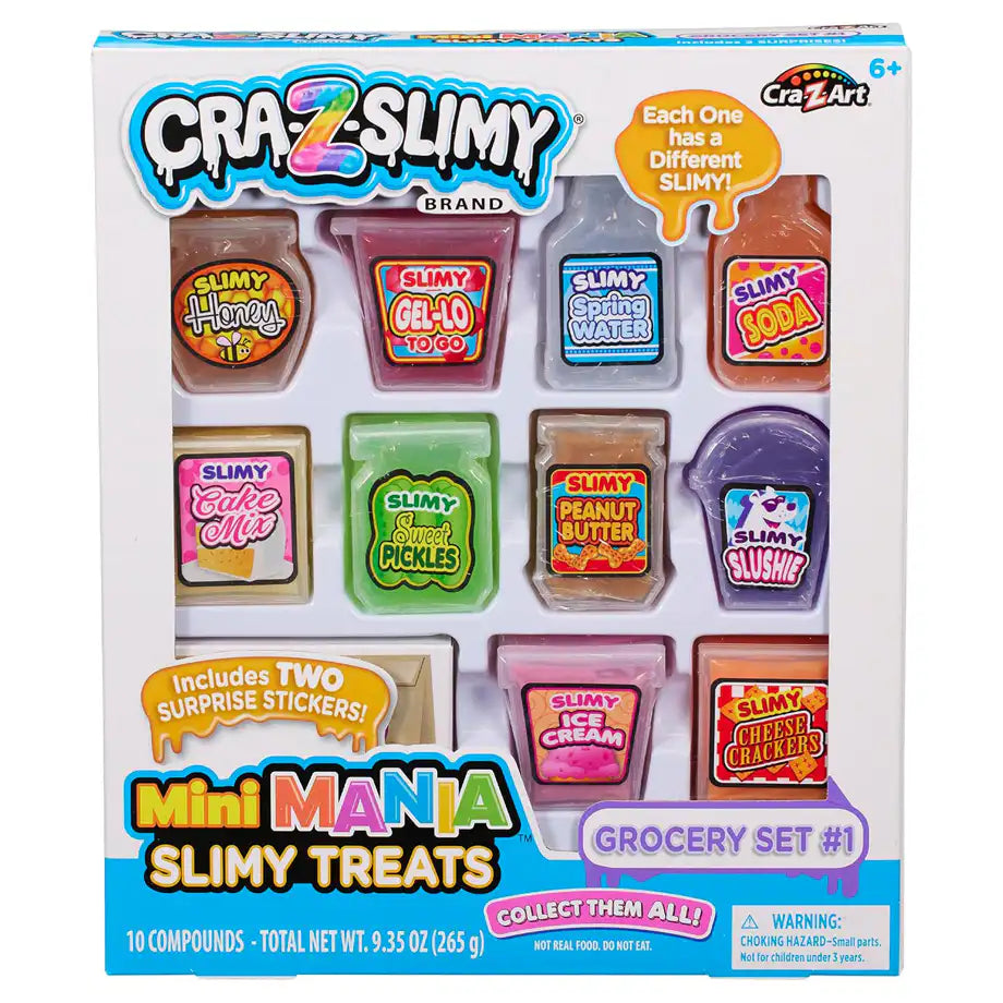 Cra-Z-Slimy Grocery Set #1 Mini Mania Slimy Treats (Pack of 10)