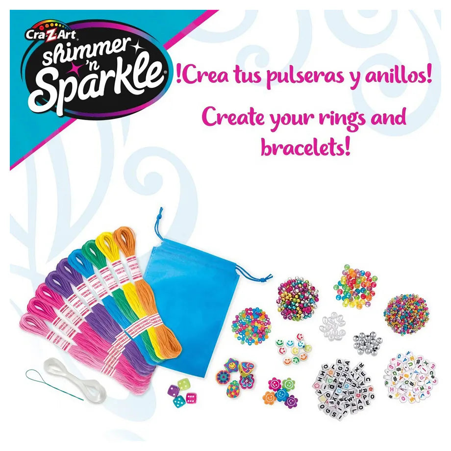 Cra-Z-Art Shimmer ‘n Sparkle Totally Trendy A to Z Jewelry Kit (950+ Beads)