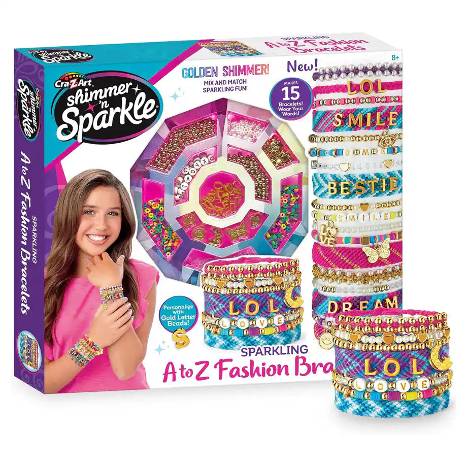 Cra-Z-Art Shimmer 'N Sparkle Sparkling A to Z Fashion Bracelets Making Kit